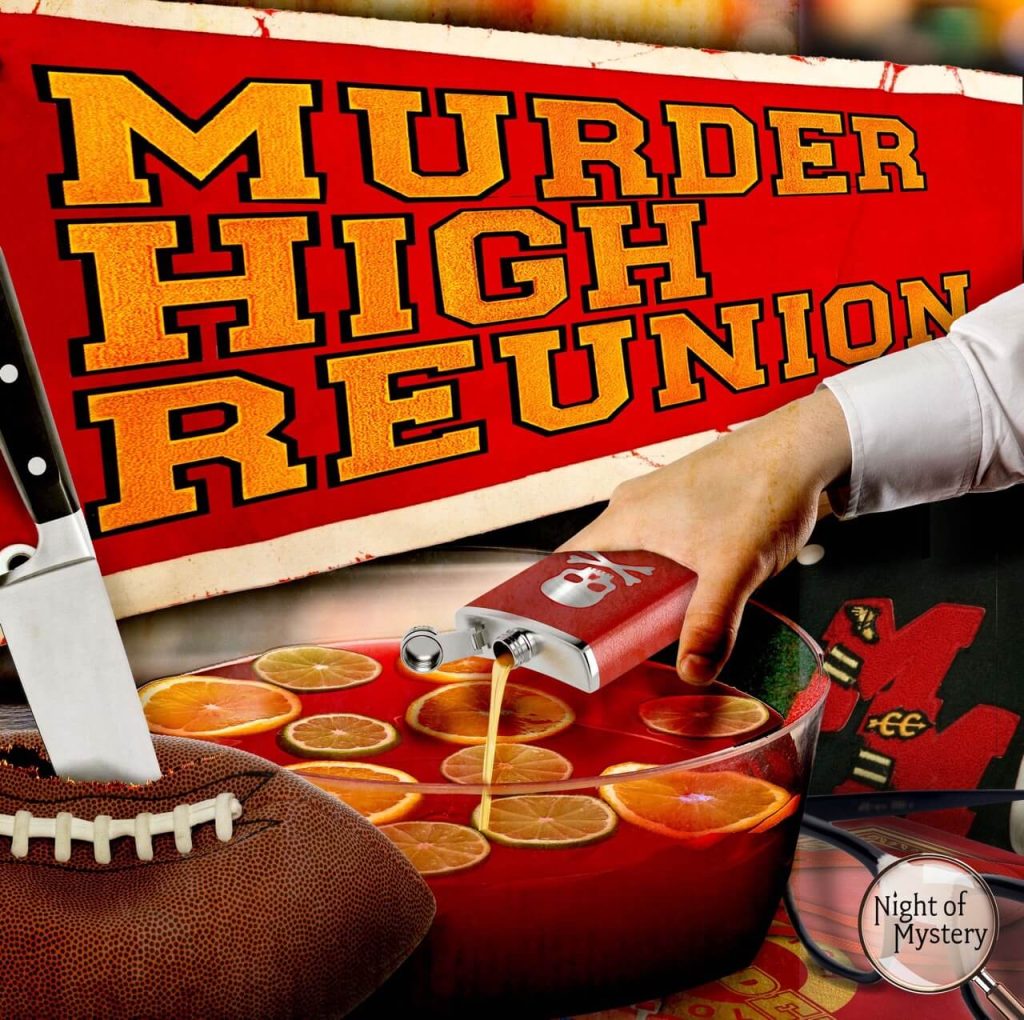 high school reunion murder mystery party kit